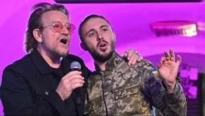 Bono & The Edge Perform Acoustic Set In Kyiv Bomb Shelter