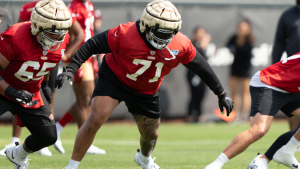 49ers Notebook: Trent Williams offers perspective as defense remains imperious in first padded practice