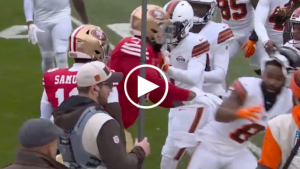 Scuffle breaks out between 49ers, Browns before kickoff